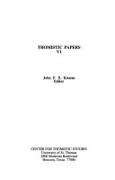 Cover of Thomistic Papers by John F. X. Knasas
