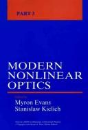 Front cover of Modern nonlinear optics by Myron W. Evans