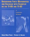 Front cover of Discovering finite mathematics and calculus with examples on the TI-85 and TI-82 by Donna Marie Pirich