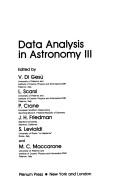 Front cover of Data analysis in astronomy III by International Workshop on Data Analysis in Astronomy (3rd 1988 Erice, Italy)