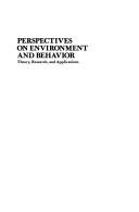 Front cover of Perspectives on Environment and Behavior:Theory, Research and Applications by Daniel Stokols