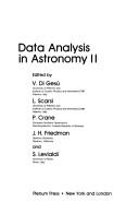 Front cover of Data analysis in astronomy II by International Workshop on Data Analysis in Astronomy (2nd 1986 Erice, Italy)