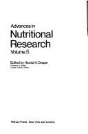 Cover of Advances in Nutritional Research by H. Draper