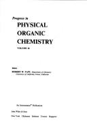 Front cover of Progress in Physical Organic Chemistry by Robert W. Taft