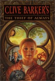 Front cover of Clive Barker's The thief of always by Clive Barker