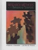 Cover of Research methods for the behavioral sciences by Frederick J. Gravetter