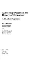 Front cover of Authorship Puzzles in the History of Economics by Denis Patrick O'Brien