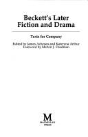 Front cover of Beckett's later fiction and drama by James M. Acheson
