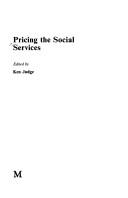 Cover of Pricing the Social Services (Studies in Social Policy) by Ken Judge