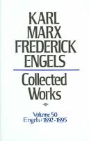 Front cover of Karl Marx, Frederick Engels: Collected Works: Engels 1892-95 (Karl Marx, Frederick Engels: Collected Works) by Karl Marx