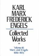 Front cover of Karl Marx Frederick Engels: Collected Works : Marx and Engels 1880-1883 (Karl Marx, Frederick Engels: Collected Works) by Karl Marx