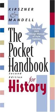 Front cover of The pocket handbook for history by Laurie G. Kirszner