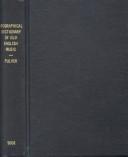 Front cover of A biographical dictionary of old English music by Jeffrey Pulver
