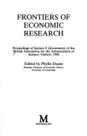 Cover of Frontiers of economic research by British Association for the Advancement of Science. Section F (Economics). Meeting