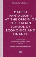 Cover of Maffeo Pantaleoni by Mario Baldassarri