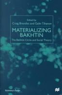 Cover of Materializing Bakhtin by Craig Brandist