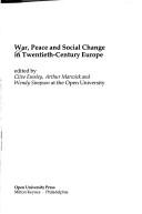 Cover of War, peace and social change in twentieth-century Europe by Clive Emsley