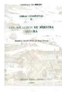 Cover of Los Milagros de Nuestra Señora by Berceo, Gonzalo de