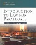 Cover of Im: Intro to Law for Paralegals by Currier