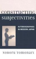 Cover of Constructing Subjectivities by Noboru Tomonari