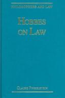 Front cover of Hobbes On Law (Philosophers and Law) by Claire Finkelstein