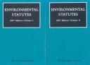Front cover of Environmental Statutes 2002 (Environmental Statutes) by Institutes Government