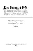Front cover of Best Poems of 1976 by Borestone Mountain Poetry Awards