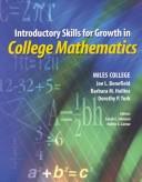 Front cover of Introductory Skills for Growth in College Mathematics by Miles College Staff