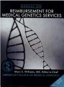 Front cover of Manual on Reimbursement for Medical Genetics Services by American College of Medical Genetics Staff
