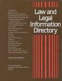 Front cover of Law and Legal Information Directory by Steven Wasserman