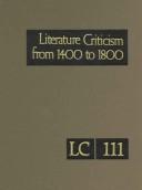Front cover of Literature criticism from 1400 to 1800 by Unknown