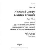 Front cover of Nineteenth-Century literature criticism by Unknown