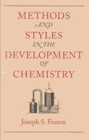 Cover of Methods and Styles in the Development of Chemistry (Memoirs of the American Philosophical Society) (Memoirs of the American Philosophical Society) by Joseph S. Fruton