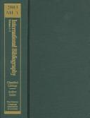 Front cover of 2003 MLA International Bibliography Of Books And Articles On The Modern Languages And Literatures: Classified Listings, Author Index (Mla International ... I-V: Classified Listings With Author Index) by Unknown
