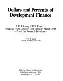 Front cover of Dollars & Percents of Development Finance by Cecil Sears