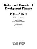 Front cover of Dollars and percents of development finance by Cecil E. Sears