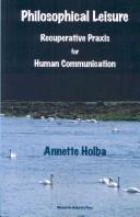 Cover of Philosophical Leisure by Annette Holba