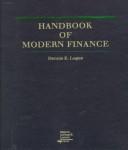 Front cover of Handbook of Modern Finance by Dennis E. Logue