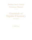 Front cover of Student Study Guide/Solutions Manual to accompany Essential of Organic Chemistry by Robert J. Boxer