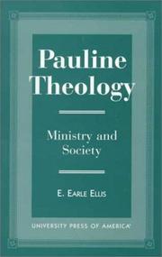 Cover of Pauline theology by E. Earle Ellis