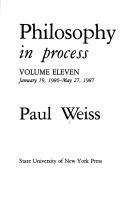 Cover of Philosophy in Process by Paul Weiss