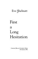 Cover of First a Long Hesitation by Eve Shelnutt