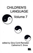Cover of Children's Language by Catherine E. Snow