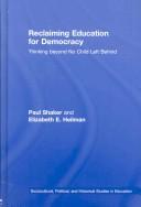 Front cover of Reclaiming Education for Democracy by Paul Shaker