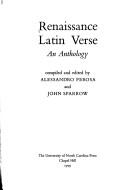 Cover of Renaissance Latin Verse by Perosa