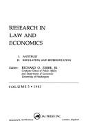 Cover of Research in Law and Economics by Richard O. Zerbe