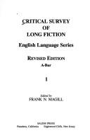 Front cover of Critical Survey of Long Fiction by Frank N. Magill