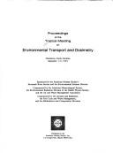 Front cover of Environmental Transport & Dosimetry Proceedings, Charleston, Sc, September 1-3, 1993 by Unknown