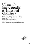 Cover of Ullmann's Encyclopedia of Industrial Chemistry by Barbara Elvers