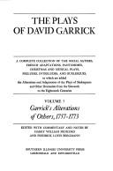Front cover of The plays of David Garrick by David Garrick